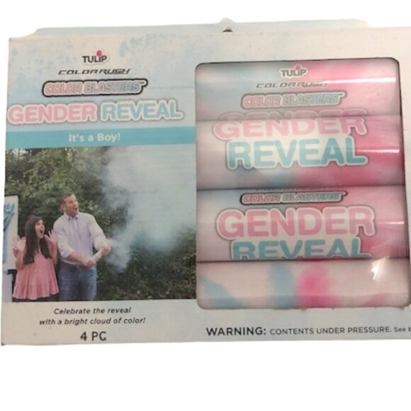 Tulip Color Blasters Gender Reveal Blue Its a Boy Set - Picture 1 of 7